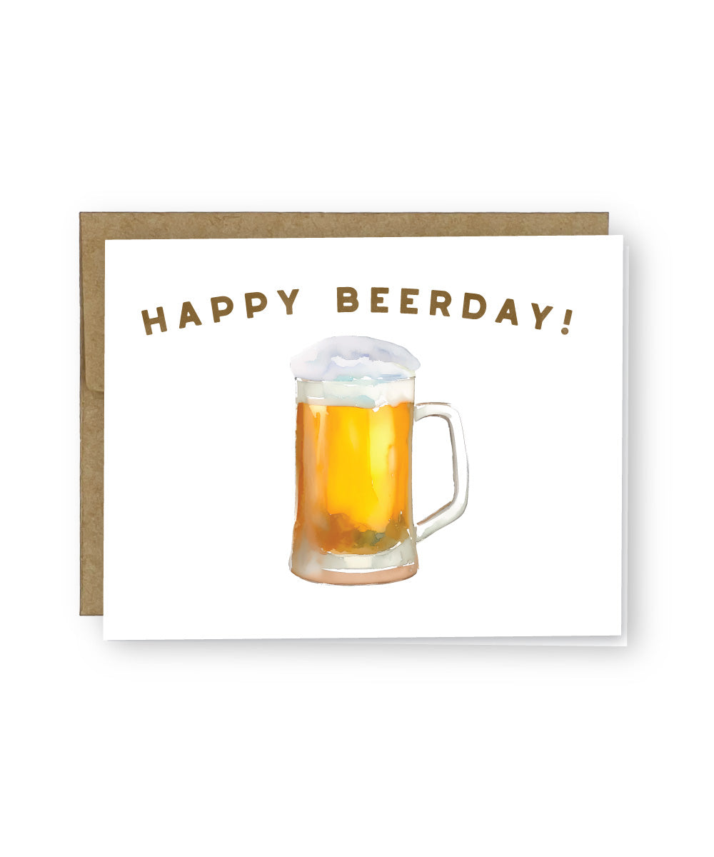 Happy Beerday Birthday Greeting Card
