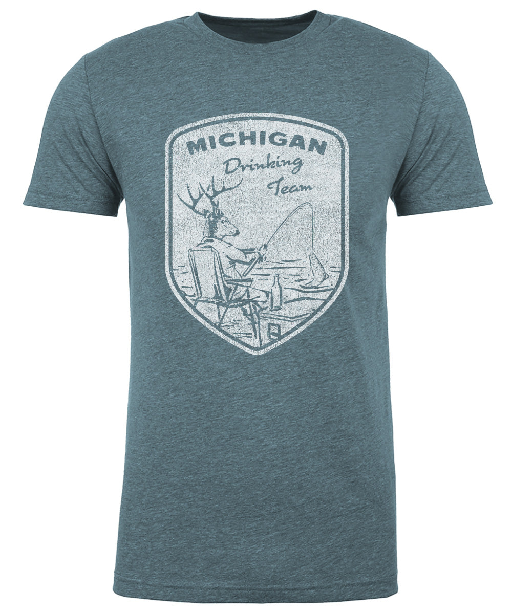 Michigan Drinking Team Vintage Blue