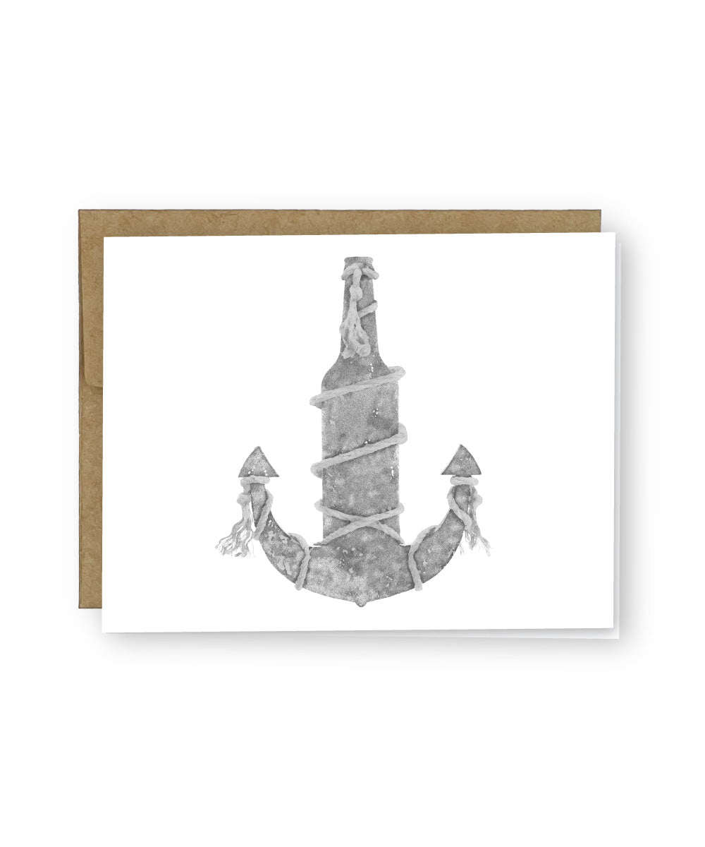 Anchor Bottle Greeting Card