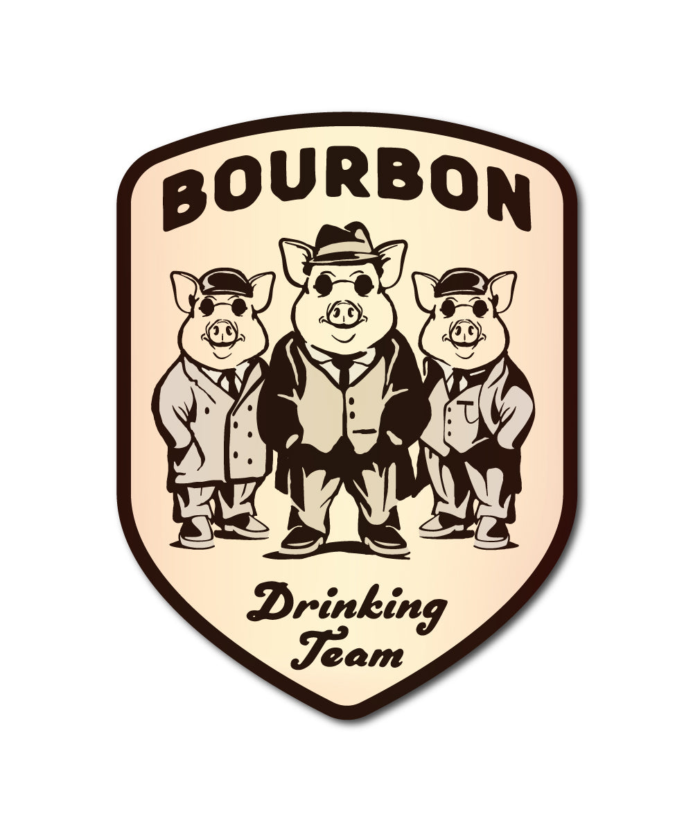 Bourbon Drinking Team Sticker