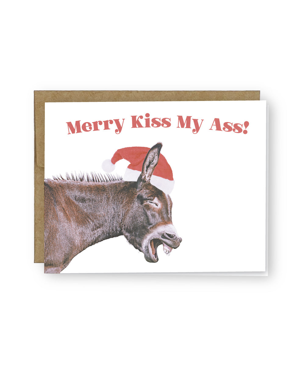 Merry Kiss My Ass Christmas Greeting Card