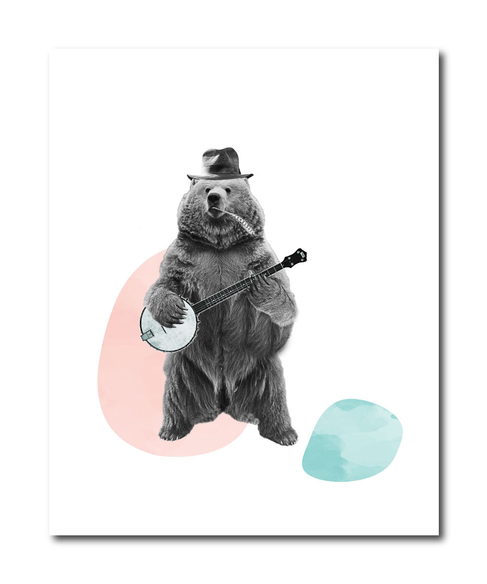 Banjo Bear 8x10 Print