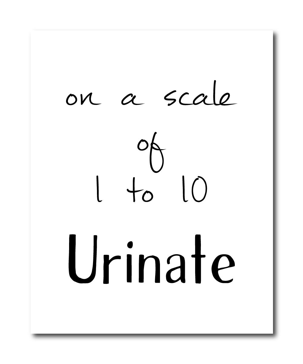 On a Scale Urinate 8x10 Print