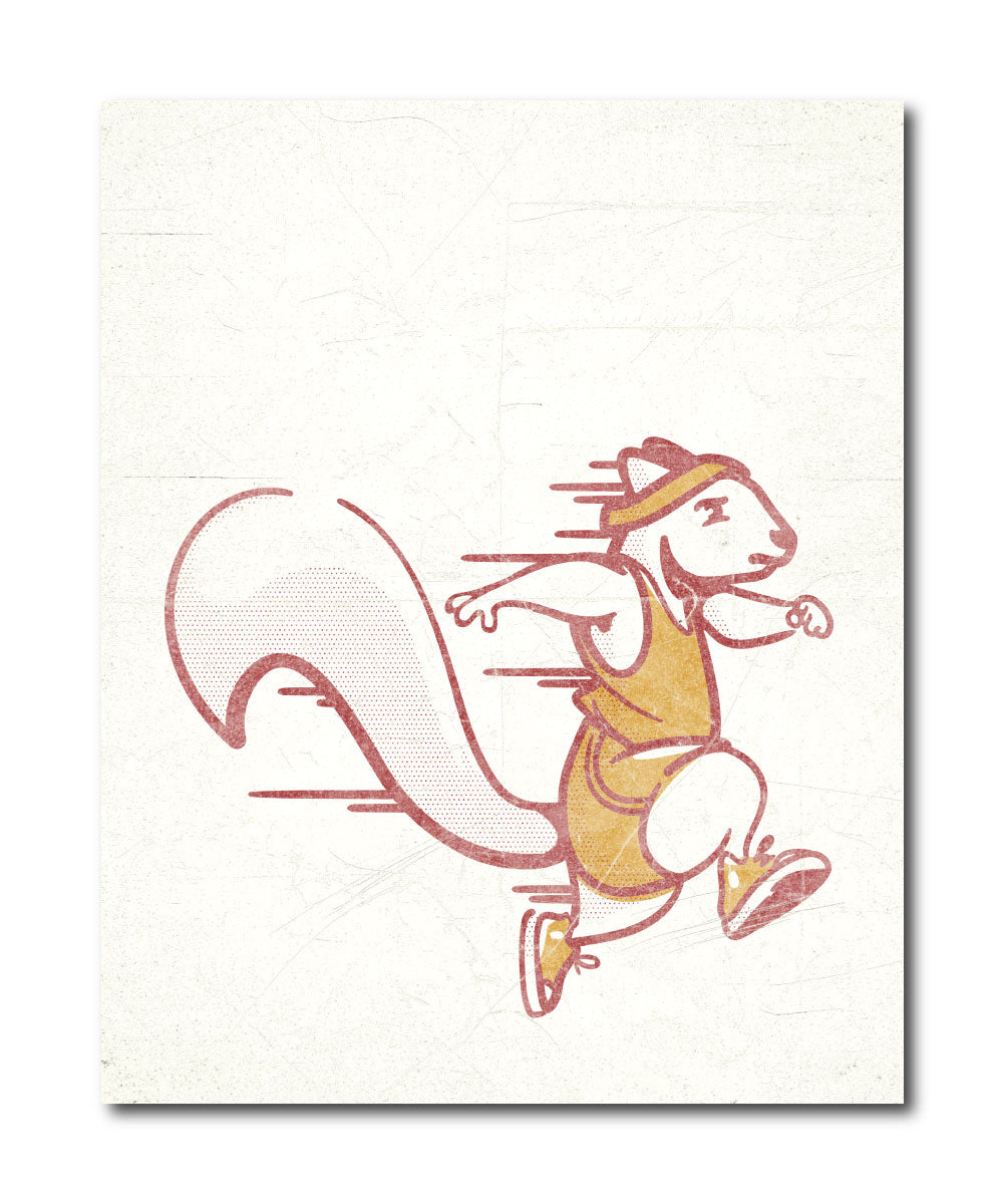 Running Squirrel 8x10 Print