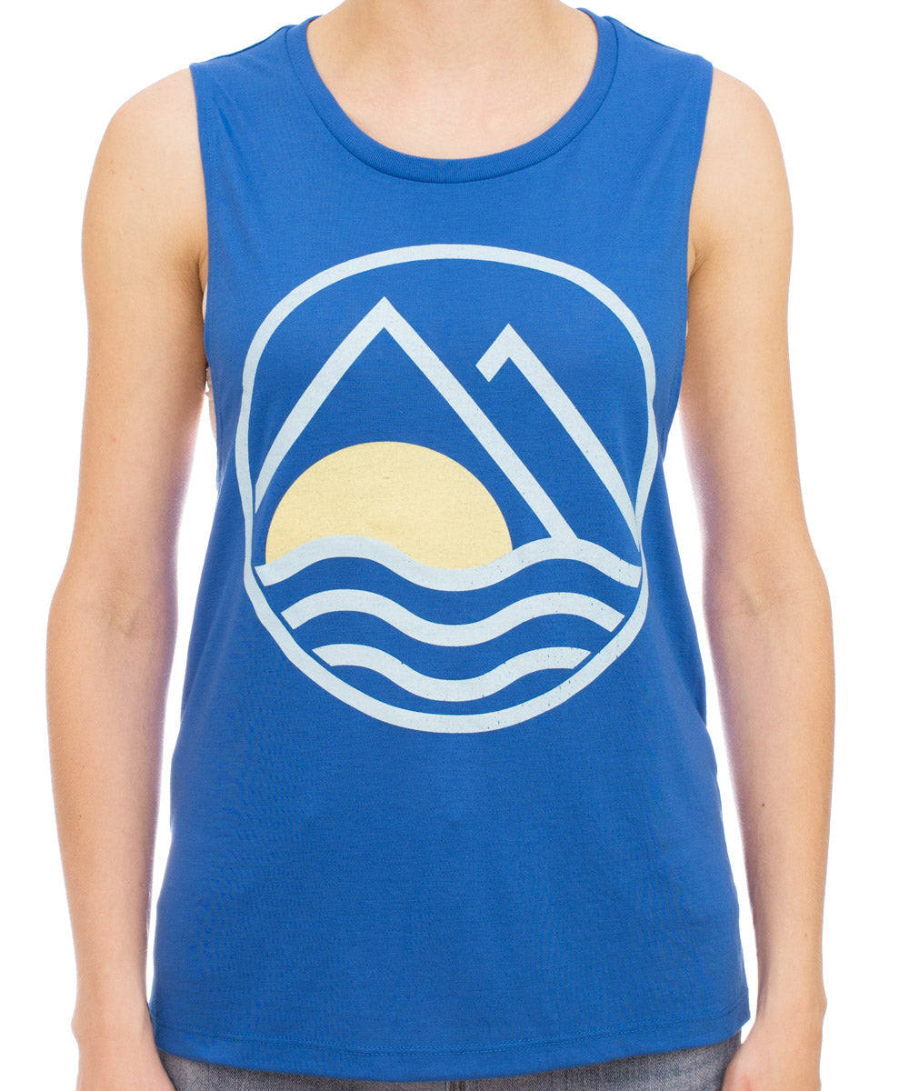 Mountains to Sea Crest Muscle Tank